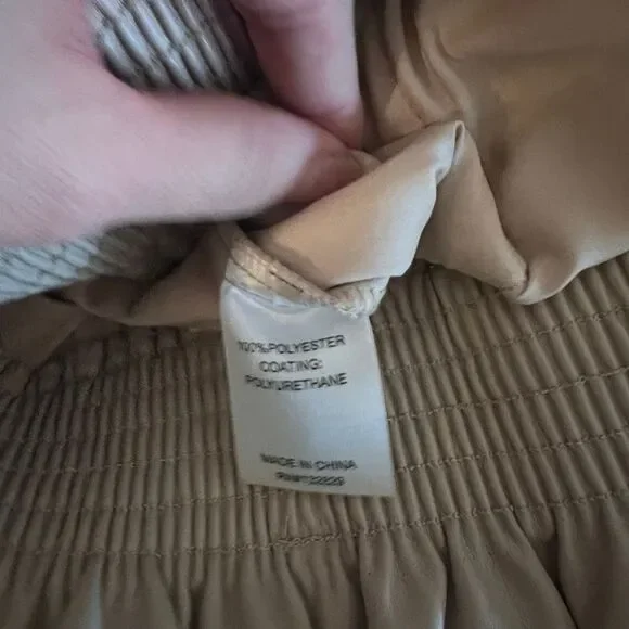 superdown kenzie faux leather short beige nude color Size Small paperbag waist - Picture 10 of 11